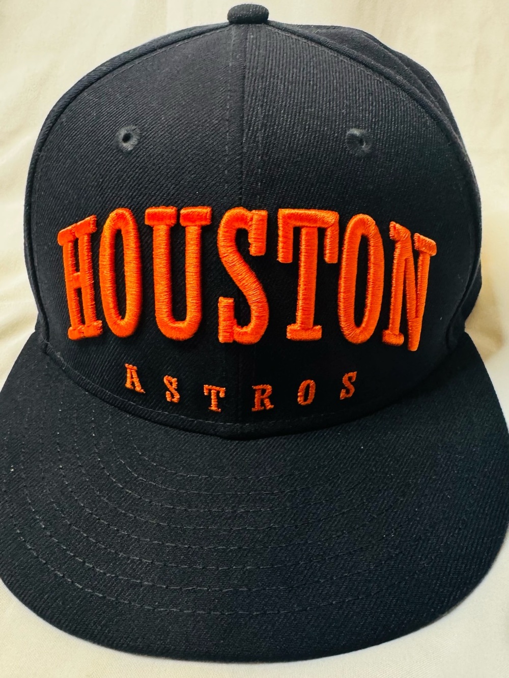 New Era Dark Blue 59fifty Cap with Orange Houston Embroidery